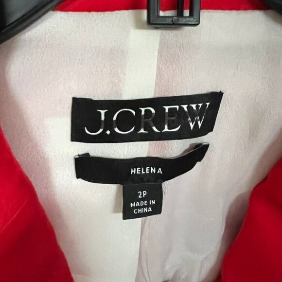 J.Crew $268 Womens Petite Helena blazer in city twill Red Size P2 BX783 - Picture 12 of 12